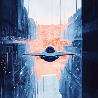 Inkweather style, Midjourney V6.1: cinematic shot from sci-fi movie