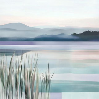 Screamoire style, Midjourney V6.1: realistic landscape photograph of quiet dawn