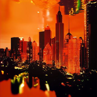 Floravertigo style, Midjourney V6.1: megacity with futuristic bioarchitecture