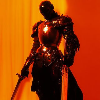 Floravertigo style, Midjourney V6.1: concept art character design of retropunk steam knight