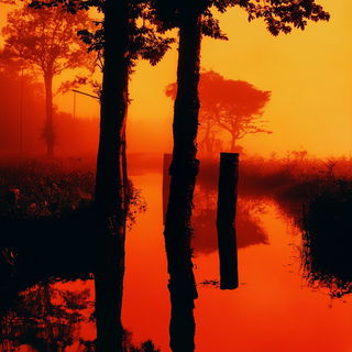 Floravertigo style, Midjourney V6.1: realistic landscape photograph of quiet dawn