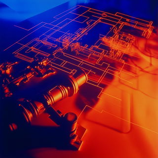 Floravertigo style, Midjourney V6.1: technical infrastructure blueprint schematics