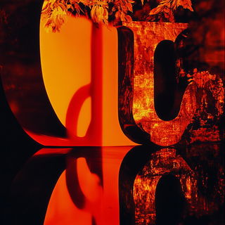 Floravertigo style, Midjourney V6.1: typographic composition with large letters