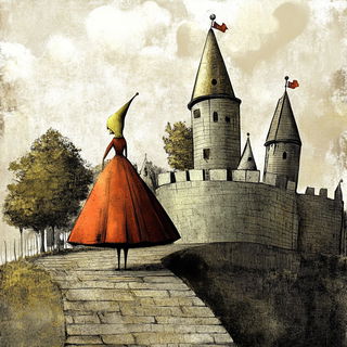 Poppeterrain style, Midjourney V6.1: retro fairy-tale illustration