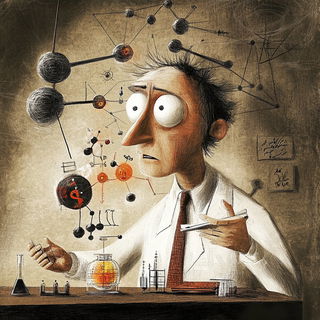 Poppeterrain style, Midjourney V6.1: editorial illustration for popular scientific magazine cover