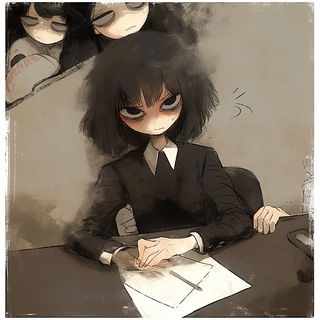 Poppeterrain style, Midjourney V6.1: black-and-white manga comic strip
