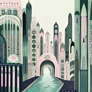 Stopmorphia style, Midjourney V6.1: megacity with futuristic bioarchitecture