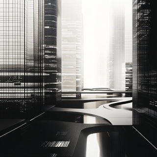 Misregister Anatomy style, Midjourney V6.1: megacity with futuristic bioarchitecture