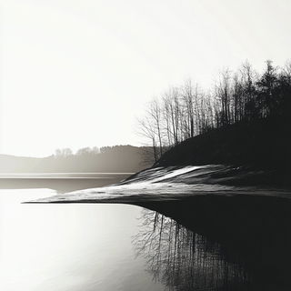 Misregister Anatomy style, Midjourney V6.1: realistic landscape photograph of quiet dawn