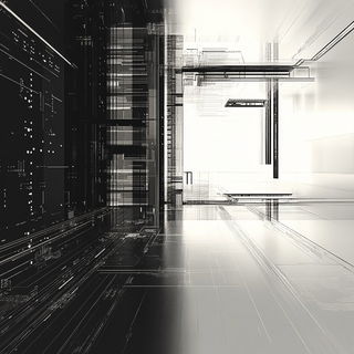 Misregister Anatomy style, Midjourney V6.1: technical infrastructure blueprint schematics