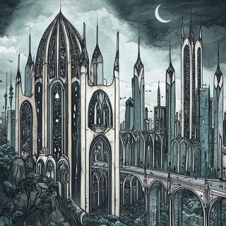 Goldfish Glaze Event style, Midjourney V6.1: megacity with futuristic bioarchitecture