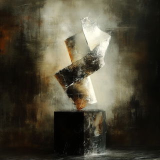 Pictorialisme Verdant style, Midjourney V6.1: abstract 3D render