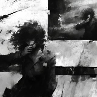 Pictorialisme Verdant style, Midjourney V6.1: black-and-white manga comic strip