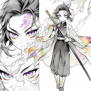 Foliage After the Star Lake style, Midjourney V6.1: black-and-white manga comic strip