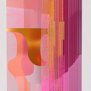 Gouachegraph style, Midjourney V6.1: abstract 3D render