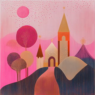 Gouachegraph style, Midjourney V6.1: retro fairy-tale illustration
