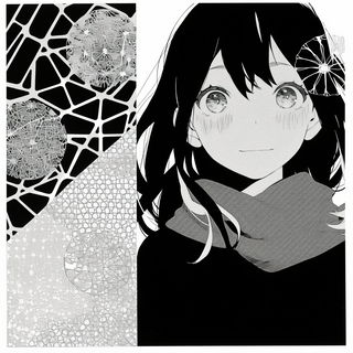 Gouachegraph style, Midjourney V6.1: black-and-white manga comic strip