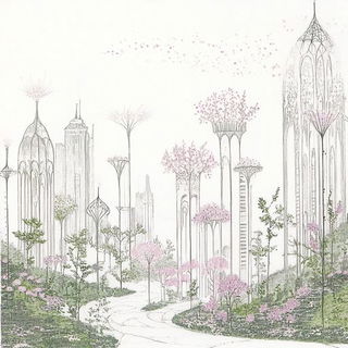 The Caelith Order style, Midjourney V6.1: megacity with futuristic bioarchitecture