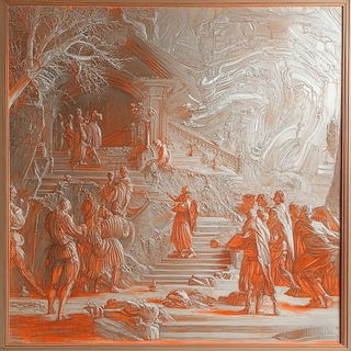 Patina Expeditionism style, Midjourney V6.1: classical 18th-century oil painting
