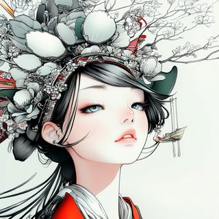 Azureblush Figures style, Midjourney V6.1: traditional folk art