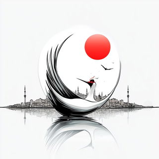 Azureblush Figures style, Midjourney V6.1: bold minimalist logo design for Istanbul city municipal services