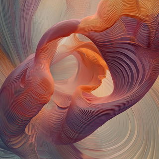 Ornacubism style, Midjourney V6.1: abstract 3D render