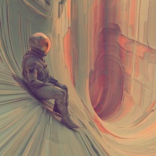Ornacubism style, Midjourney V6.1: cinematic shot from sci-fi movie
