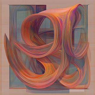 Ornacubism style, Midjourney V6.1: typographic composition with large letters