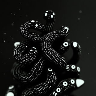 Saltvat Blueing style, Midjourney V6.1: abstract 3D render