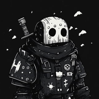 Saltvat Blueing style, Midjourney V6.1: concept art character design of retropunk steam knight