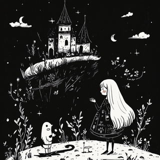 Saltvat Blueing style, Midjourney V6.1: retro fairy-tale illustration