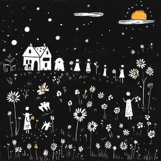 Saltvat Blueing style, Midjourney V6.1: traditional folk art