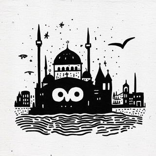 Saltvat Blueing style, Midjourney V6.1: bold minimalist logo design for Istanbul city municipal services