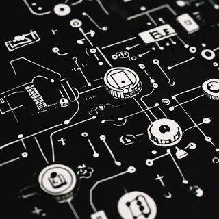 Saltvat Blueing style, Midjourney V6.1: technical infrastructure blueprint schematics