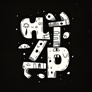 Saltvat Blueing style, Midjourney V6.1: typographic composition with large letters