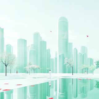 Kavro Print Bureau style, Midjourney V6.1: megacity with futuristic bioarchitecture