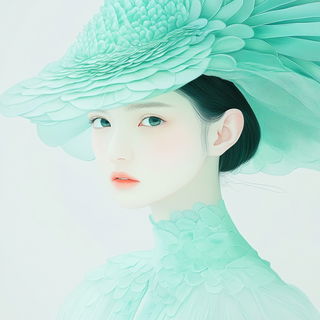 Kavro Print Bureau style, Midjourney V6.1: haute-couture fashion outfit