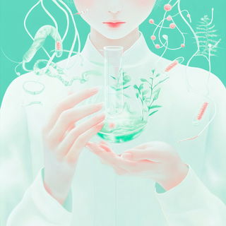 Kavro Print Bureau style, Midjourney V6.1: editorial illustration for popular scientific magazine cover
