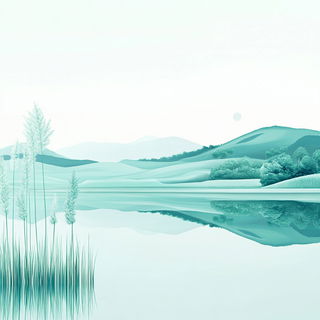 Kavro Print Bureau style, Midjourney V6.1: realistic landscape photograph of quiet dawn