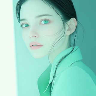 Kavro Print Bureau style, Midjourney V6.1: photographic portrait of female protagonist