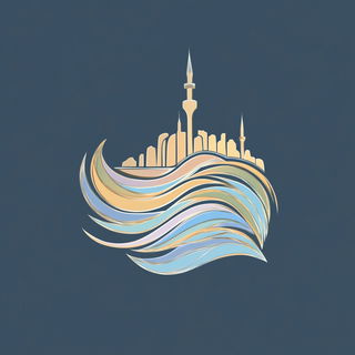 Pinkroot Terrarium style, Midjourney V6.1: bold minimalist logo design for Istanbul city municipal services