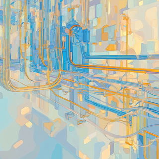 Pinkroot Terrarium style, Midjourney V6.1: technical infrastructure blueprint schematics