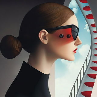 Bougainvillea Occlusion style, Midjourney V6.1: editorial illustration for popular scientific magazine cover