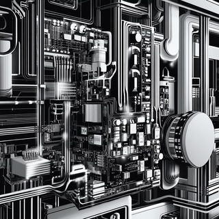 Gothicrucible style, Midjourney V6.1: technical infrastructure blueprint schematics