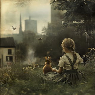 Junglechromica style, Midjourney V6.1: retro fairy-tale illustration