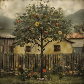 Junglechromica style, Midjourney V6.1: traditional folk art