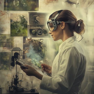 Junglechromica style, Midjourney V6.1: editorial illustration for popular scientific magazine cover