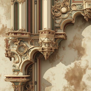 Redfoil Apocalypse style, Midjourney V6.1: abstract 3D render