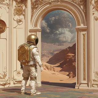 Redfoil Apocalypse style, Midjourney V6.1: cinematic shot from sci-fi movie