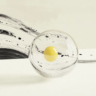 Glaciocarnivale style, Midjourney V6.1: abstract 3D render